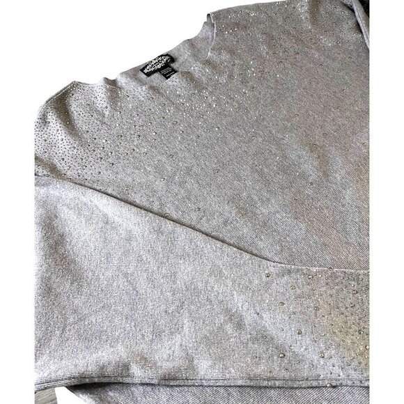 oliver.o Dolman Sleeve Tunic Sweater with Rhinestones Women's Sz 2X Modern Chic - Picture 3 of 8